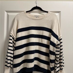 Striped Navy and Cream Sweater